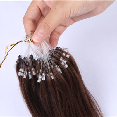 Micro loop ring hair extension Grade 9a virgin hair extension Strong and Soft 100% Indian Human 1g Micro Loop Ring Hair Extension HN231